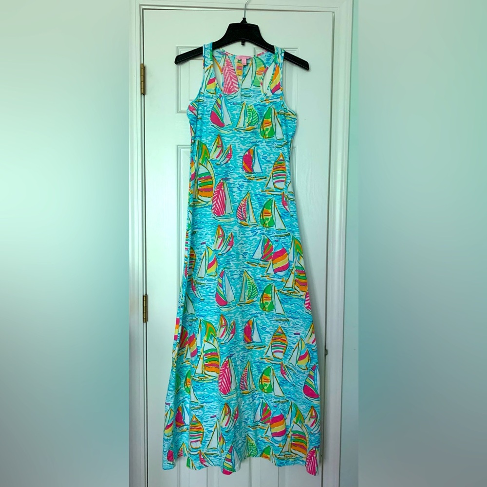 Lilly Pulitzer Treena Maxi Dress “You Gotta Regatta” - Racerback